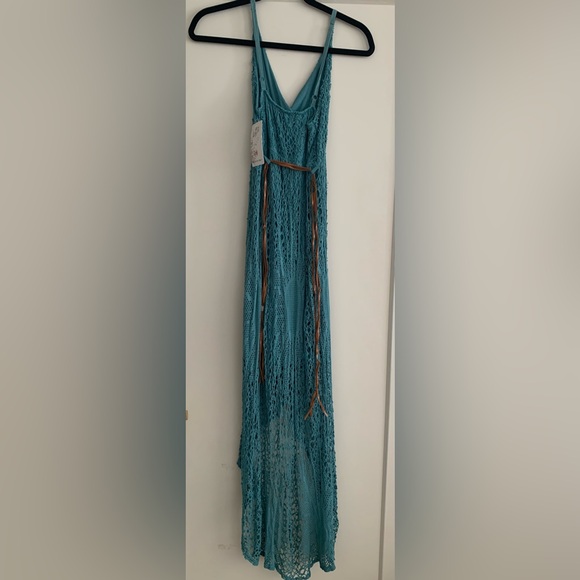 Italian Teal knit Maxi Dress - Picture 3 of 4